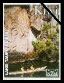 Stamp, Lake Taupo Cliffs - Large Format, Personalized and Private Mail Stamps,  , Canoeing, Lakes, Rock Art and Cave Paintings