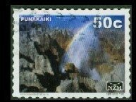 Stamp, Pancake Rocks, Punakaiki, Personalized and Private Mail Stamps,  , Coastal Areas, Landscapes, Rocks, Sea, Tourism