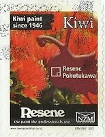 Stamp, Resene - Pohutukawa - Large Format, Personalized and Private Mail Stamps,  , Flowers, Plants (Flora)