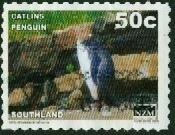Stamp, Yellow-eyed Penguin, Catlins - Large Format, Personalized and Private Mail Stamps,  , Animals (Fauna), Birds, Penguins