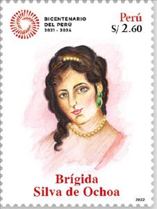 Stamp, Brígida Silva de Ochoa, Peru,  , Independency Activists, Women