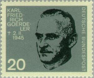 Stamp, Goerdeler, Karl Friedrich, Germany, Federal Republic,  , Second World War, Famous People, Commemoration, Freedom Fighters