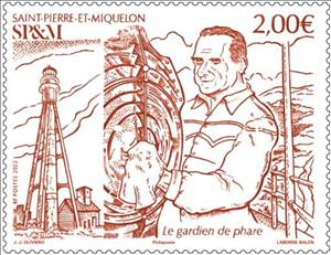 Stamp, The Lighthouse Guardian, Saint Pierre and Miquelon,  , Lighthouses