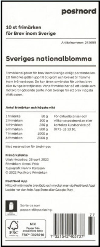Selection of Sweden's National Flower