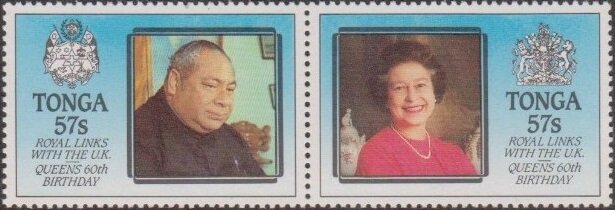 King Taufa'ahau Tupou IV and Queen Elizabeth II