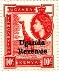 Stamp, Giraffe (Giraffa camelopardalis), Uganda,  , Animals (Fauna), Famous People, Giraffes, Heads of State, Mammals, Queens, Royalty, Women
