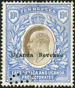 Stamp, King Edward VII (1841-1910), Uganda,  , Crowns and Coronets, Famous People, Heads of State, Kings, Men, Royalty