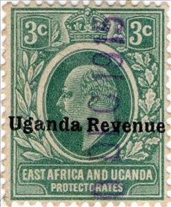 Stamp, King Edward VII (1841-1910), Uganda,  , Crowns and Coronets, Famous People, Heads of State, Kings, Men, Royalty