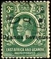 Stamp, King George V (1865-1936), Uganda,  , Crowns and Coronets, Famous People, Heads of State, Kings, Men, Royalty