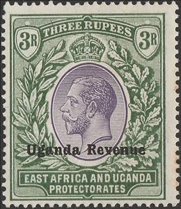 Stamp, King George V (1865-1936), Uganda,  , Crowns and Coronets, Famous People, Heads of State, Kings, Men, Royalty