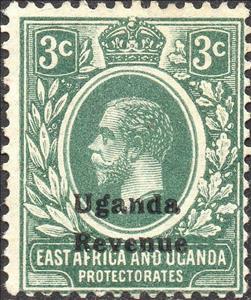 Stamp, King George V (1865-1936), Uganda,  , Crowns and Coronets, Famous People, Heads of State, Kings, Men, Royalty