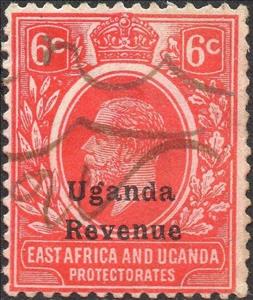 Stamp, King George V (1865-1936), Uganda,  , Crowns and Coronets, Famous People, Heads of State, Kings, Men, Royalty