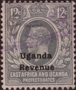 Stamp, King George V (1865-1936), Uganda,  , Crowns and Coronets, Famous People, Heads of State, Kings, Men, Royalty
