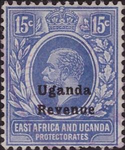 Stamp, King George V (1865-1936), Uganda,  , Crowns and Coronets, Famous People, Heads of State, Kings, Men, Royalty