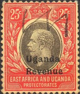 Stamp, King George V (1865-1936), Uganda,  , Crowns and Coronets, Famous People, Heads of State, Kings, Men, Royalty