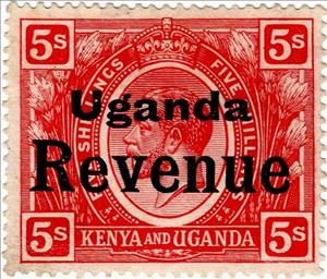 Stamp, King George V (1865-1936), Uganda,  , Crowns and Coronets, Famous People, Heads of State, Kings, Men, Royalty