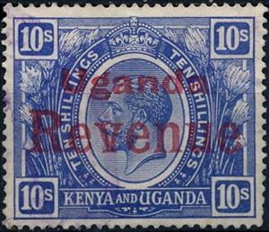 Stamp, King George V (1865-1936), Uganda,  , Crowns and Coronets, Famous People, Heads of State, Kings, Men, Royalty