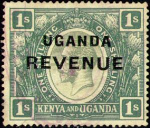 Stamp, King George V (1865-1936), Uganda,  , Crowns and Coronets, Famous People, Heads of State, Kings, Men, Royalty