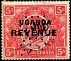 Stamp, King George V (1865-1936), Uganda,  , Crowns and Coronets, Famous People, Heads of State, Kings, Men, Royalty