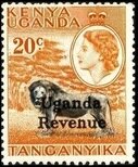 Stamp, Lion (Panthera leo), Uganda,  , Animals (Fauna), Famous People, Heads of State, Лев, Mammals, Queens, Royalty, Wild Cats