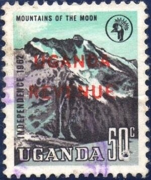 Stamp, Mountains of the Moon (Rwenzori), Uganda,  , Landscapes, Mountains