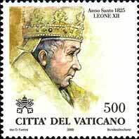 Stamp, Leo XII, 1825, Vatican City,  , Clergy, Coats of Arms, Famous People, Legends, Men, Popes, Religion