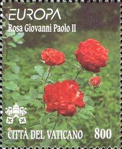 Stamp, Rose John Paul II, Vatican City,  , Flowers, Gardens, Roses