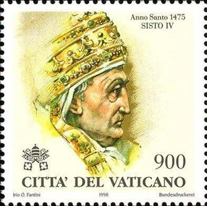 Stamp, Sistus IV, 1475, Vatican City,  , Clergy, Coats of Arms, Famous People, Legends, Men, Popes, Religion