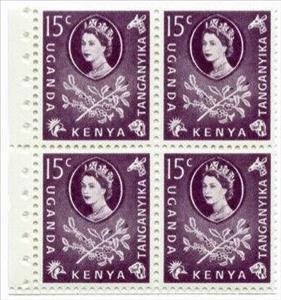 Booklet Pane, Coffee bush, British East Africa (Kenya, Uganda and Tanganyika),  , Birds, Coffee, Giraffes, Heads of State, Лев, Plants (Flora), Queens, Royalty