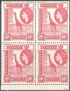 Booklet Pane, Giraffe (Giraffa camelopardalis), British East Africa (Kenya, Uganda and Tanganyika),  , Animals (Fauna), Famous People, Giraffes, Heads of State, Mammals, Queens, Royalty, Women