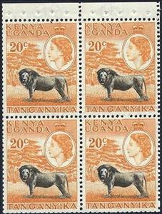 Booklet Pane, Lion (Panthera leo), British East Africa (Kenya, Uganda and Tanganyika),  , Animals (Fauna), Famous People, Heads of State, Лев, Mammals, Queens, Royalty, Wild Cats