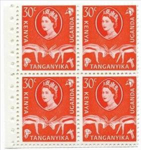 Booklet Pane, Thomson's Gazelle (Gazella thomsoni), British East Africa (Kenya, Uganda and Tanganyika),  , Animals (Fauna), Antelopes, Crowns and Coronets, Heads of State, Queens, Royalty, Women