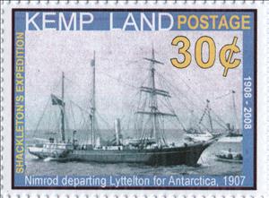 Stamp, Nimrod departing Lyttelton, Cinderellas,  , Sailing Ships