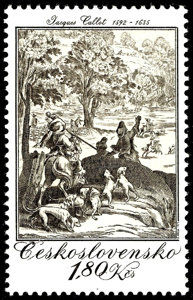 Grand Hunt, by Jacques Callot, detail (1619)