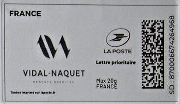 Stamp, Vidal Naquet. Redesign, France,  , Lawyers - Advocates, Logos