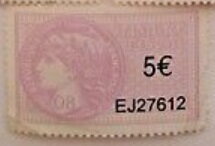 Stamp, Timbre fiscal, France,  , Gods and goddesses, Mythology