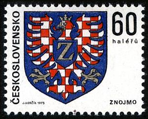 Stamp, Znojmo, Czechoslovakia,  , Coats of Arms