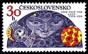 Stamp, USSR-Czechoslovakia-GDR, Czechoslovakia,  , Space Traveling
