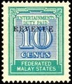 Stamp, Numeral, Malaya, Federated Malay St.,  , Numbers