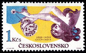 Stamp, USSR-India, Czechoslovakia,  , Space Traveling