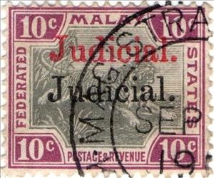 Stamp, Tiger (Panthera tigris), Malaya, Federated Malay St.,  , Animals (Fauna), Mammals, Tigers, Wild Cats