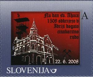 Stamp, Discovery of cinnabarite ore, Personalized and Private Mail Stamps,  , Buildings, Minerals