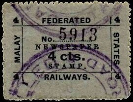 Federated Malay States Railways - Newspaper Stamp