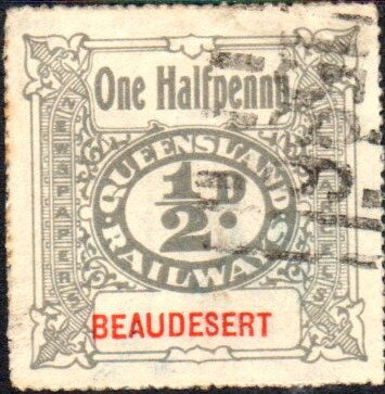Queensland Railways ½d.