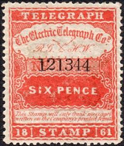 Stamp, Initialled 'R.G. .. H.W.', United Kingdom of Great Britain & Northern Ireland,  , Telegraphy