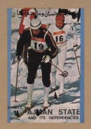 Stamp, Cross-Country Skiing, Ajman,  , Cross-country Skiing, Olympic Games, Sports, Winter Sports