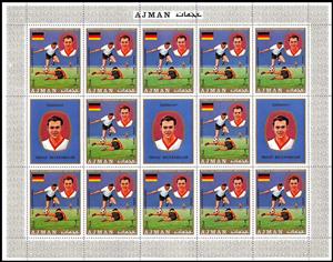 Full Pane, Franz Beckenbauer (*1945), Germany, Ajman,  , Athletes, Flags, Football (Soccer), Sports