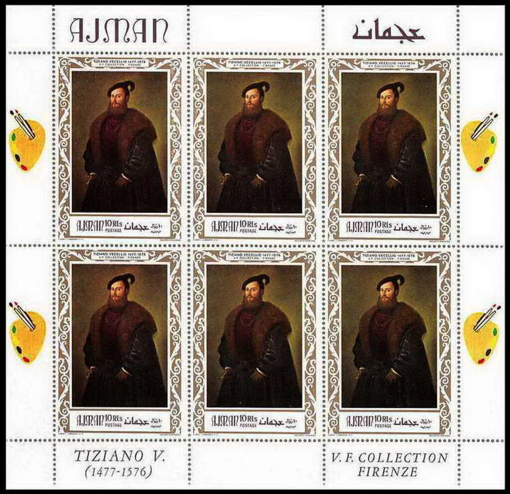 Male portrait; by Tizian (1488-1576)