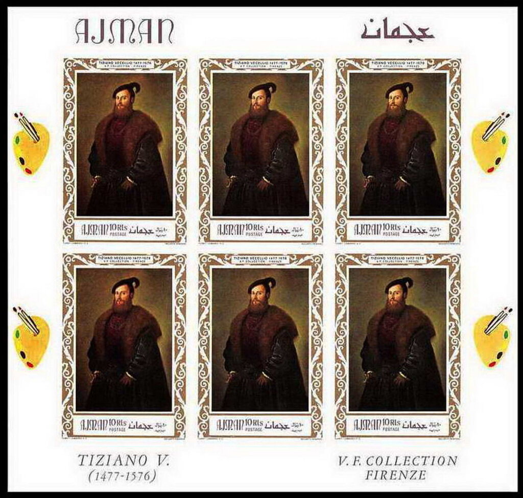 Male portrait; by Tizian (1488-1576)