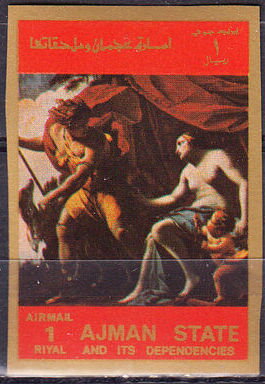 Stamp, Nude painting, Ajman,  , Nudes, Paintings